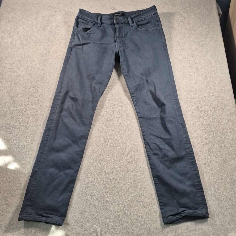 34 Heritage Courage Mid Rise Straight Leg Blue Pants 34x34 (33x31)